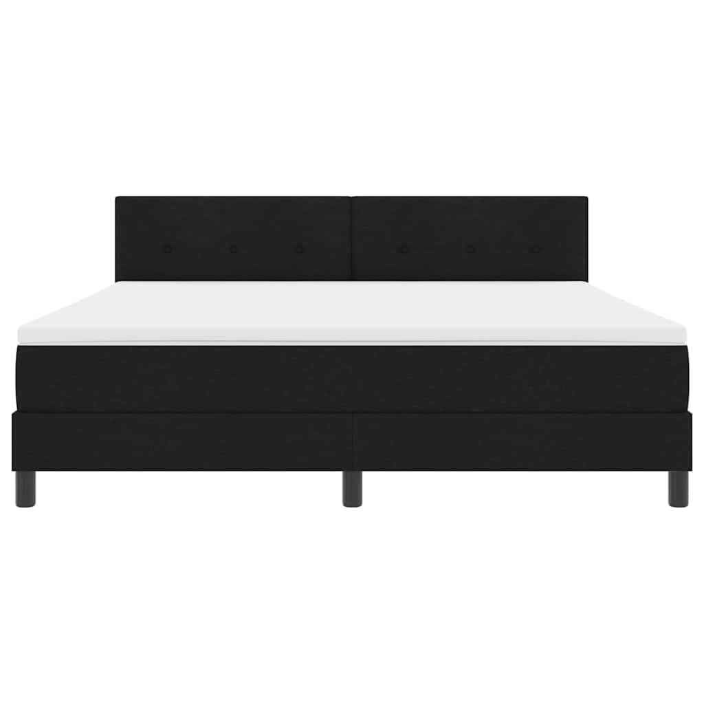 Boxspringbed met matras met hoofdeinde Zwart 180 x 200 cm Stof is nu te koop bij PeponiXL, paradijselijk wonen!