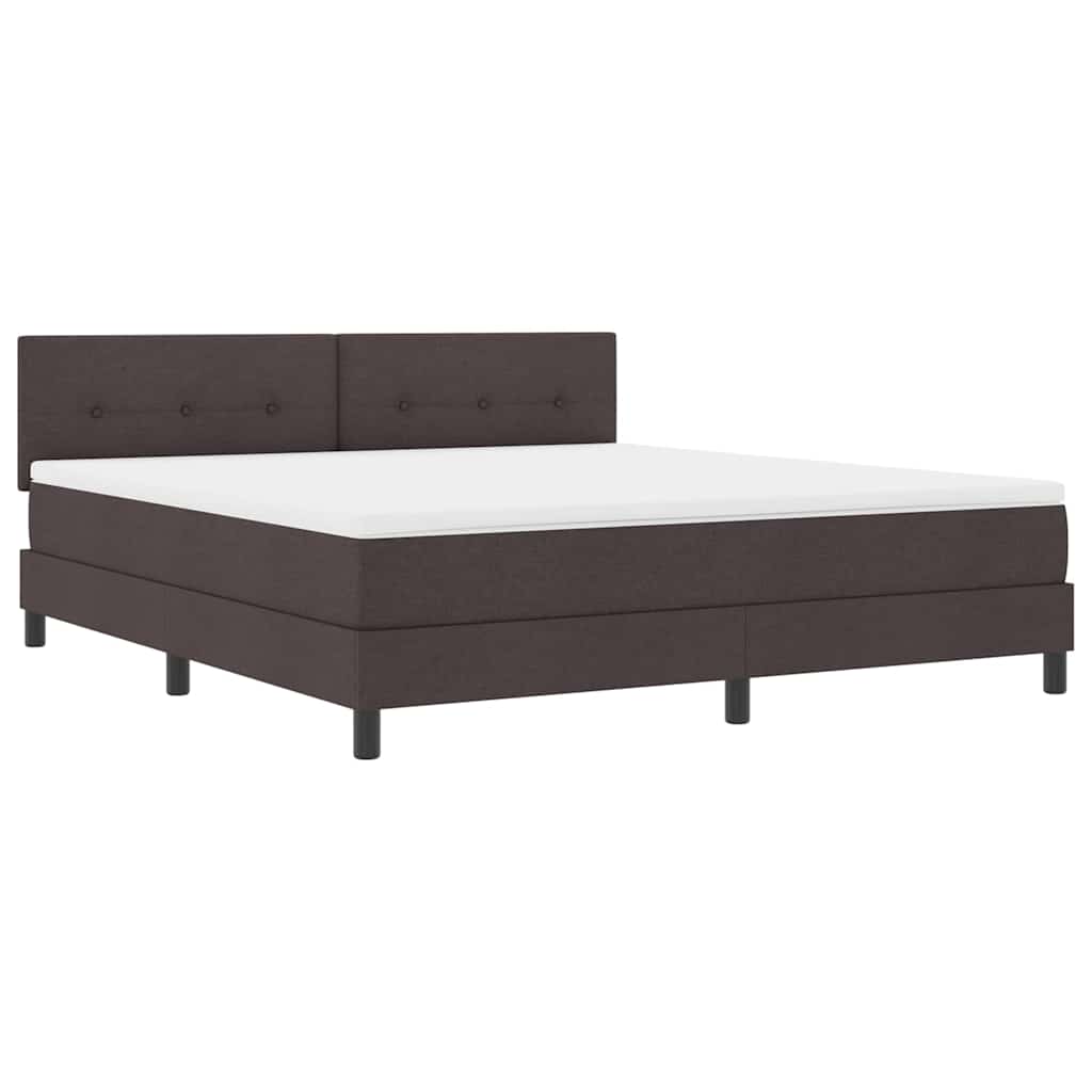 Boxspringbed met hoofdeinde Donkerbruin 180 x 200 cm Stof is nu te koop bij PeponiXL, paradijselijk wonen!