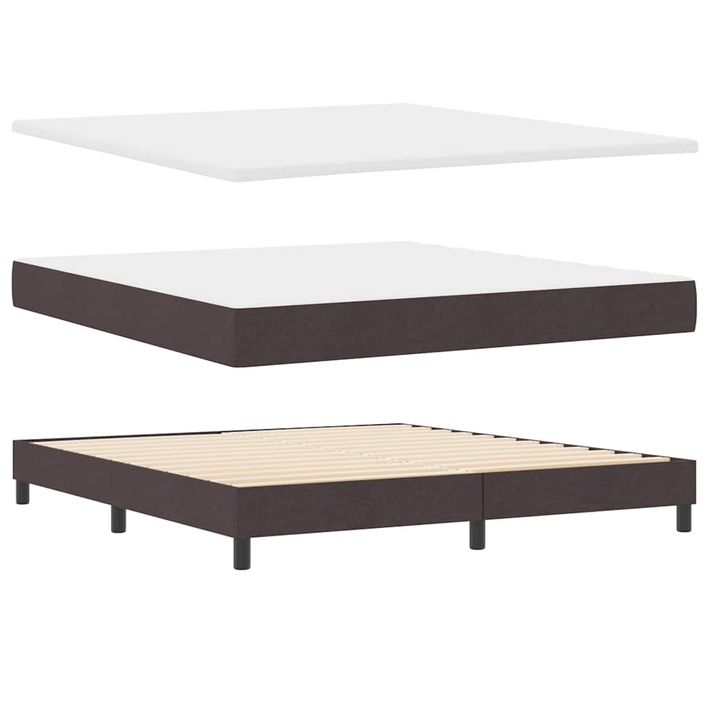 Boxspringbed met hoofdeinde Donkerbruin 180 x 200 cm Stof is nu te koop bij PeponiXL, paradijselijk wonen!