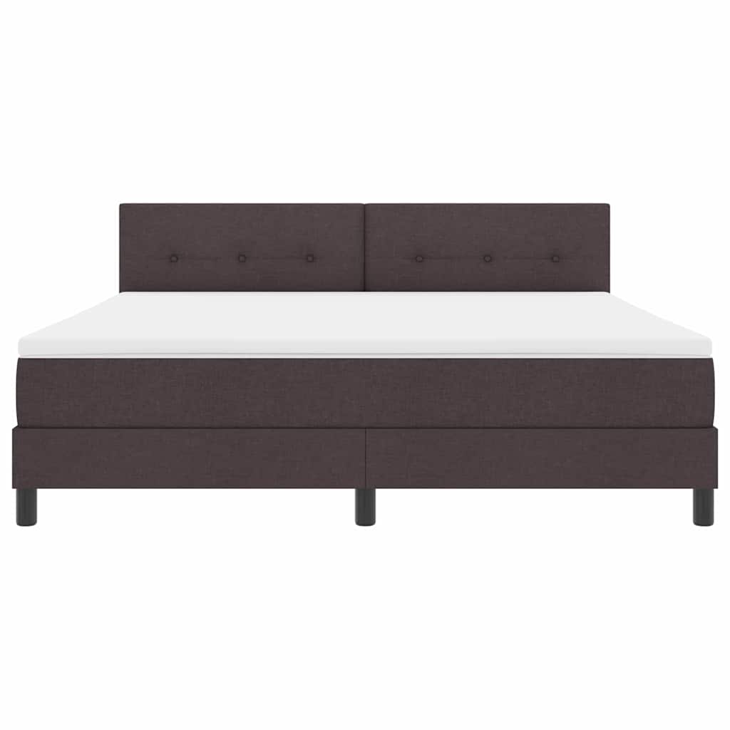 Boxspringbed met hoofdeinde Donkerbruin 180 x 200 cm Stof is nu te koop bij PeponiXL, paradijselijk wonen!