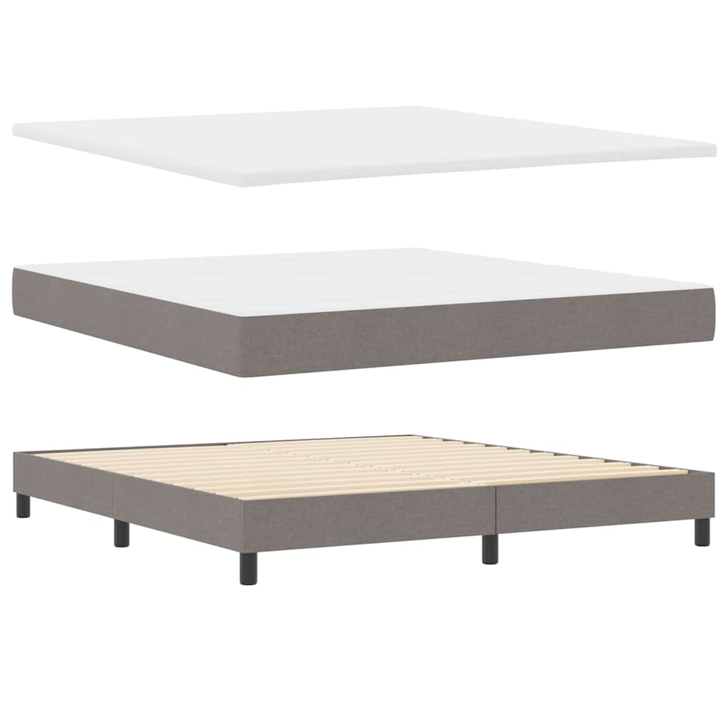 Boxspringbed met matras met hoofdeinde Taupe 180 x 200 cm Stof is nu te koop bij PeponiXL, paradijselijk wonen!