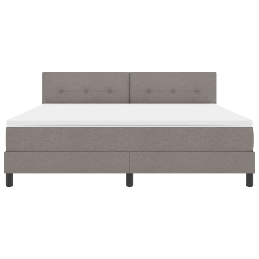 Boxspringbed met matras met hoofdeinde Taupe 180 x 200 cm Stof is nu te koop bij PeponiXL, paradijselijk wonen!