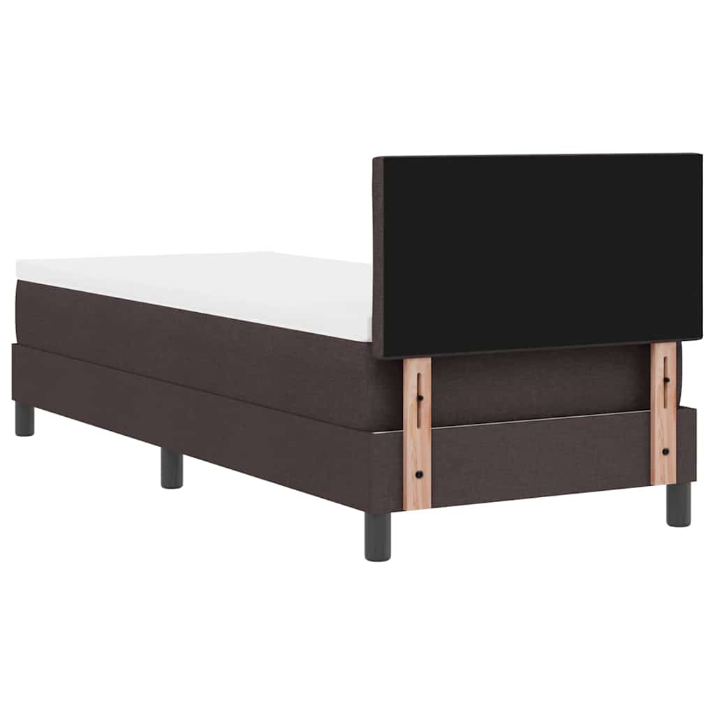 Boxspringbed met hoofdeinde Donkerbruin 80 x 200 cm Stof is nu te koop bij PeponiXL, paradijselijk wonen!