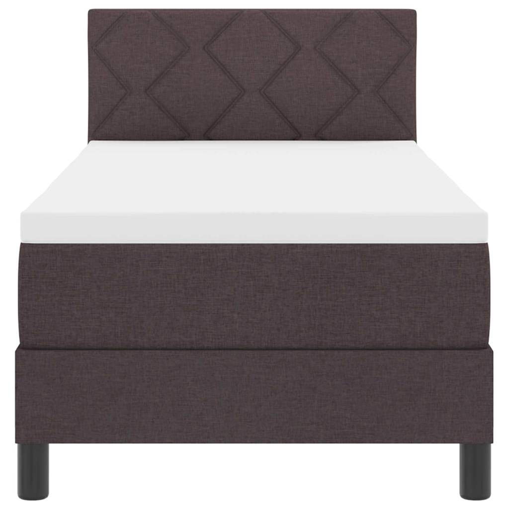Boxspringbed met hoofdeinde Donkerbruin 80 x 200 cm Stof is nu te koop bij PeponiXL, paradijselijk wonen!