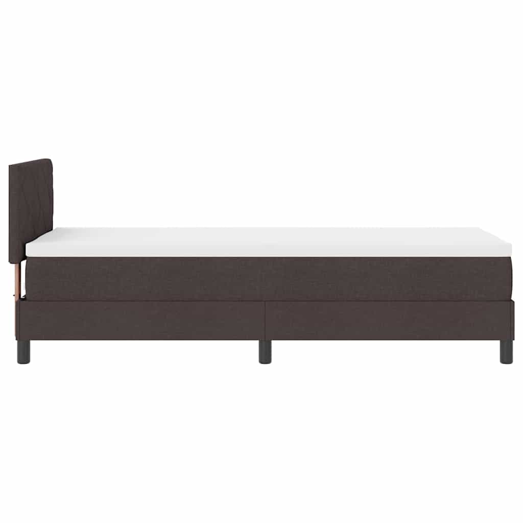 Boxspringbed met hoofdeinde Donkerbruin 80 x 200 cm Stof is nu te koop bij PeponiXL, paradijselijk wonen!