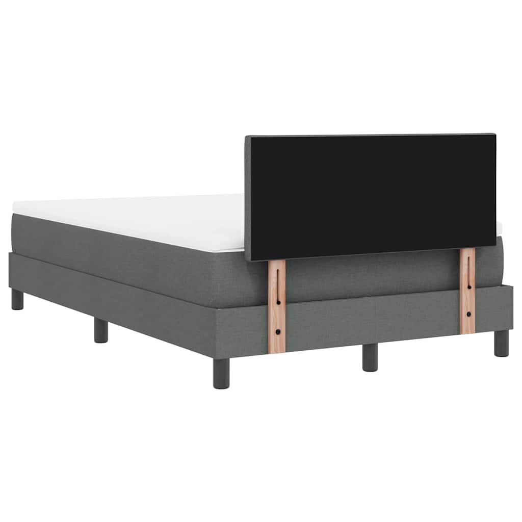 Boxspringbed met hoofdeinde Donkergrijs 120 x 190 cm Stof is nu te koop bij PeponiXL, paradijselijk wonen!