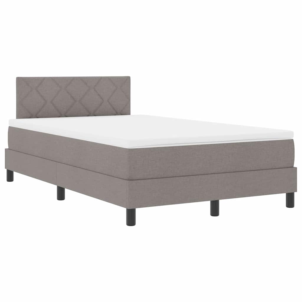 Boxspringbed met hoofdeinde Taupe 120 x 190 cm Stof is nu te koop bij PeponiXL, paradijselijk wonen!