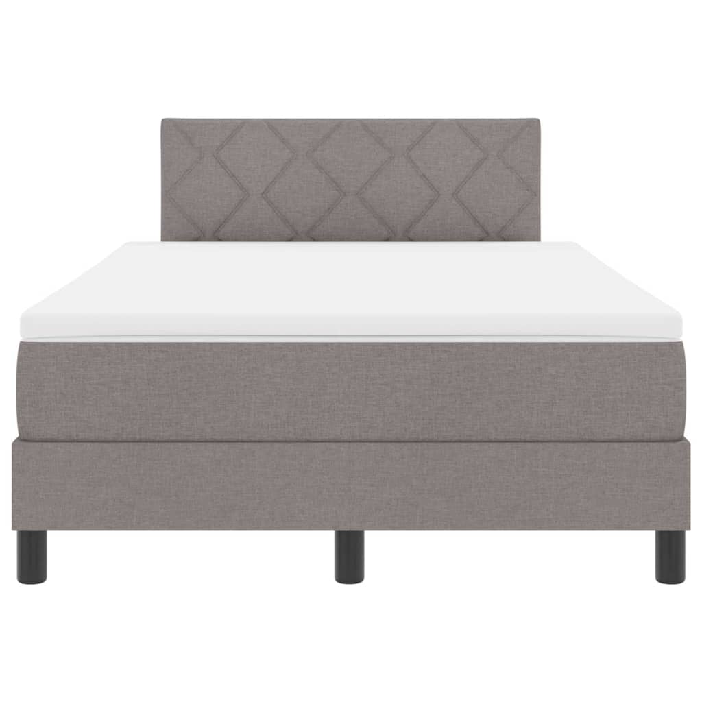 Boxspringbed met hoofdeinde Taupe 120 x 190 cm Stof is nu te koop bij PeponiXL, paradijselijk wonen!