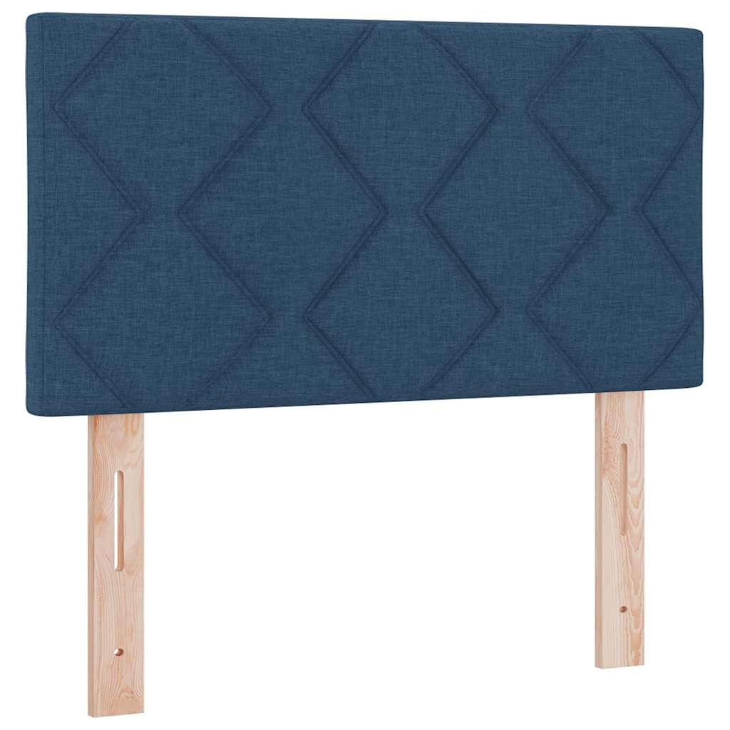 Boxspringbed met matras met hoofdeinde Blauw 120 x 190 cm Stof is nu te koop bij PeponiXL, paradijselijk wonen!