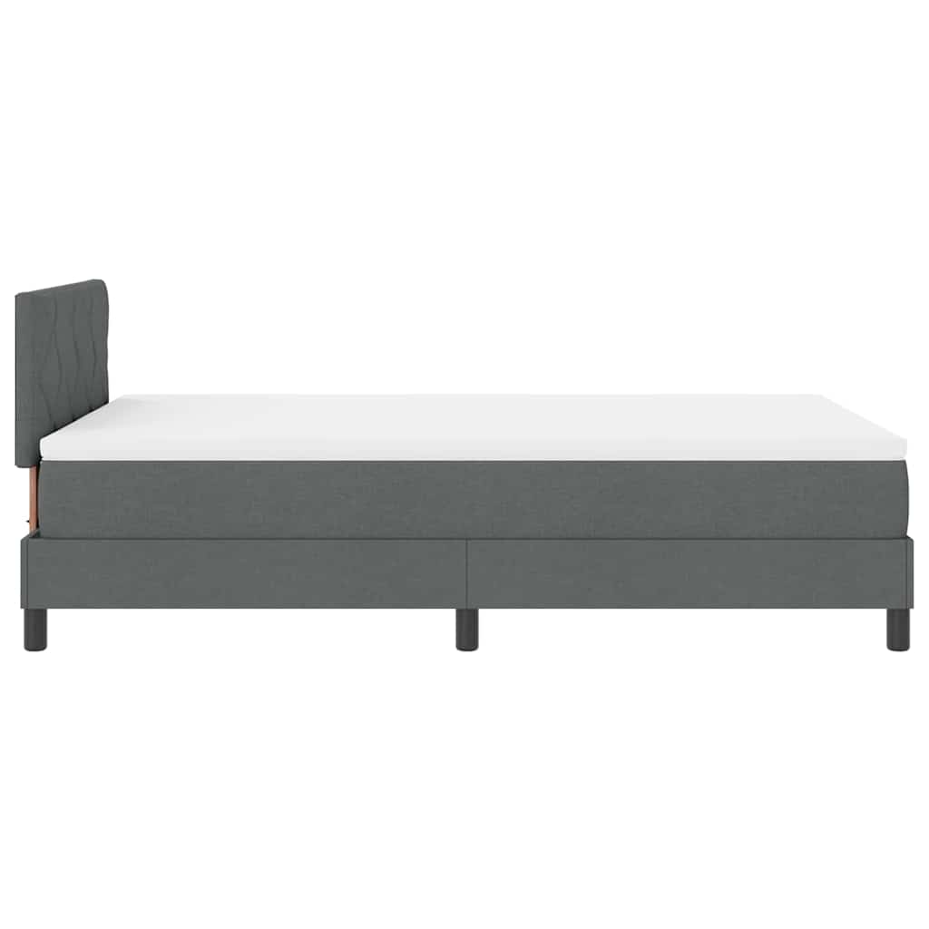 Boxspringbed met hoofdeinde Donkergrijs 120 x 200 cm Stof is nu te koop bij PeponiXL, paradijselijk wonen!