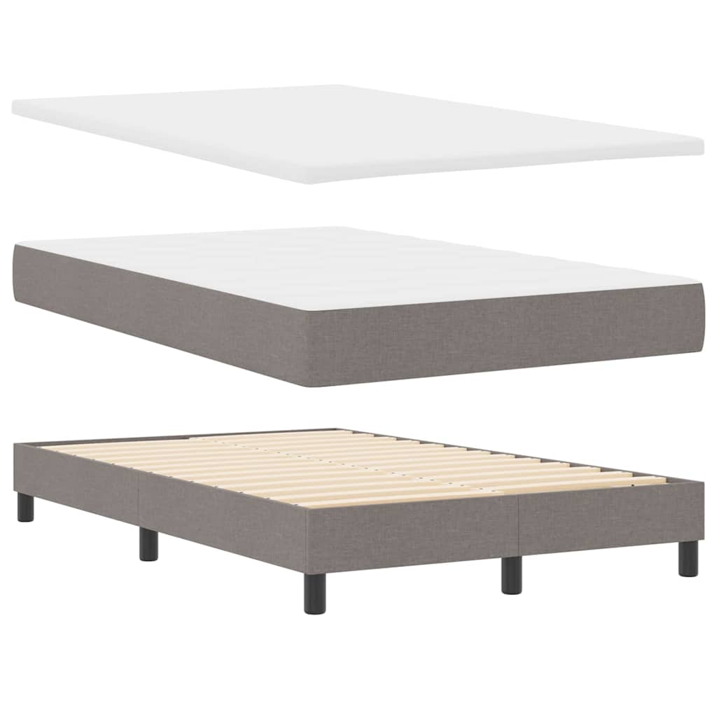 Boxspringbed met hoofdeinde Taupe 120 x 200 cm Stof is nu te koop bij PeponiXL, paradijselijk wonen!