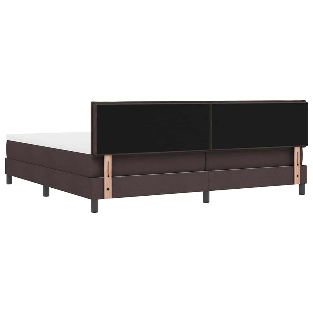 Boxspringbed met hoofdeinde Donkerbruin 200 x 200 cm Stof is nu te koop bij PeponiXL, paradijselijk wonen!