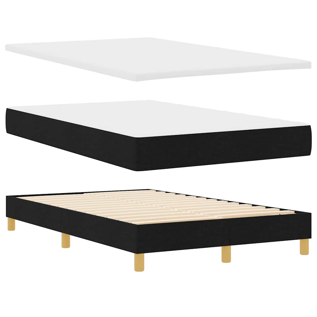 Boxspringbed met kussen met hoofdeinde Zwart 120 x 190 cm Stof is nu te koop bij PeponiXL, paradijselijk wonen!