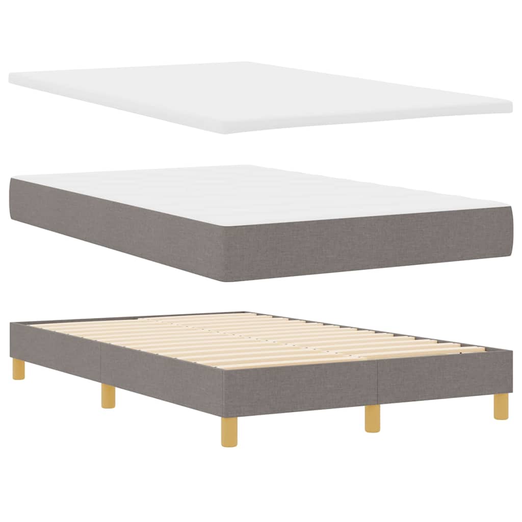 Boxspringbed met matras met hoofdeinde Taupe 120 x 190 cm Stof is nu te koop bij PeponiXL, paradijselijk wonen!