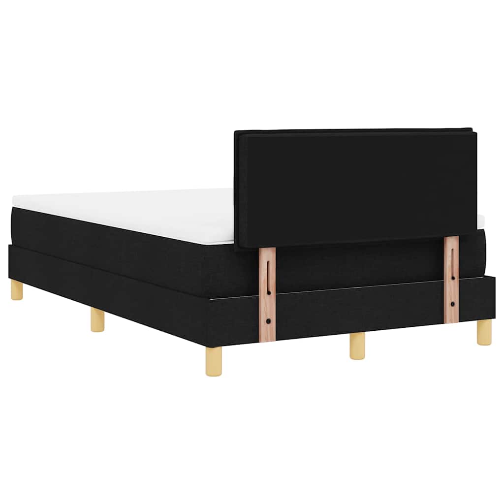 Boxspringbed met kussen met hoofdeinde Zwart 120 x 200 cm Stof is nu te koop bij PeponiXL, paradijselijk wonen!