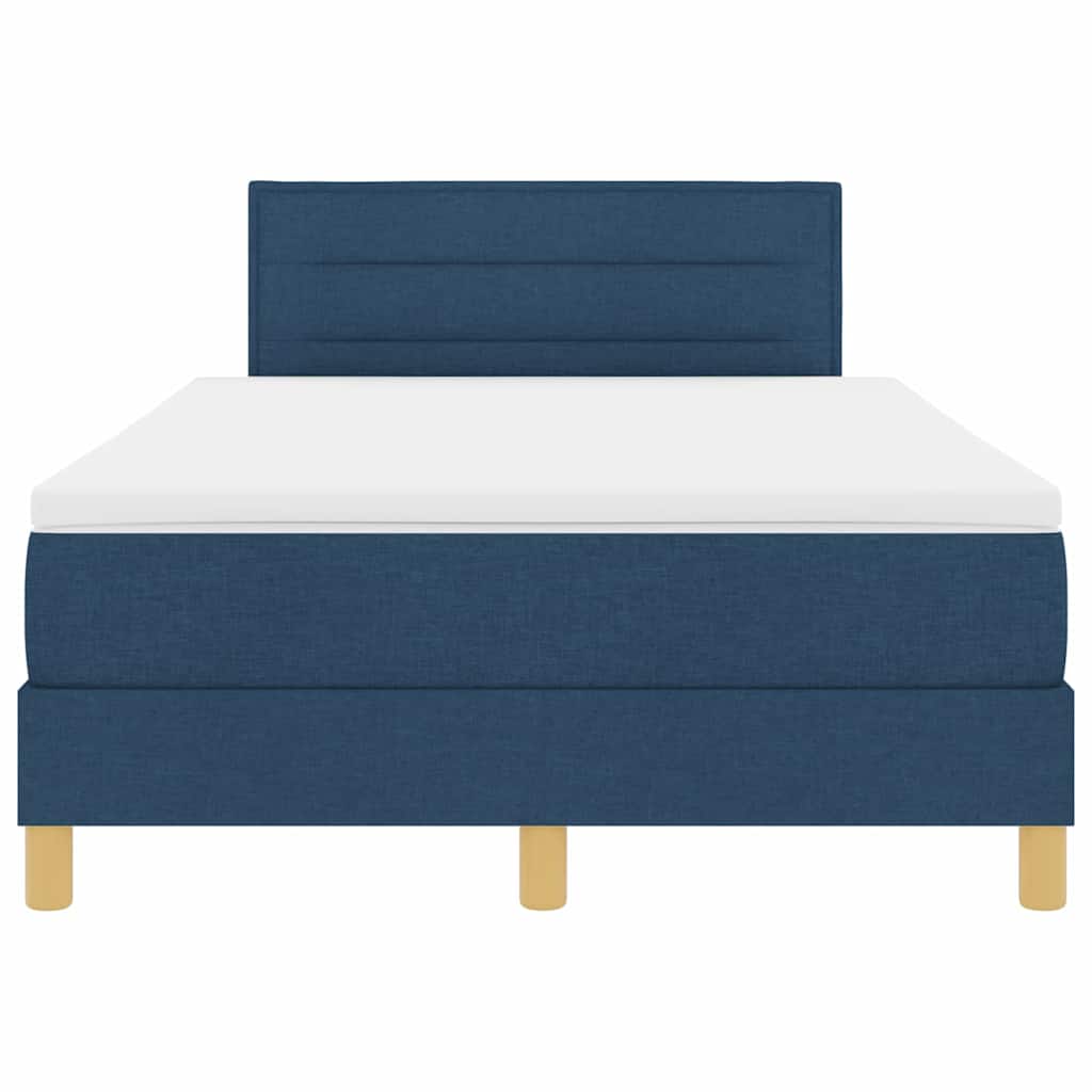 Boxspringbed met kussen met hoofdeinde Blauw 120 x 200 cm Stof is nu te koop bij PeponiXL, paradijselijk wonen!