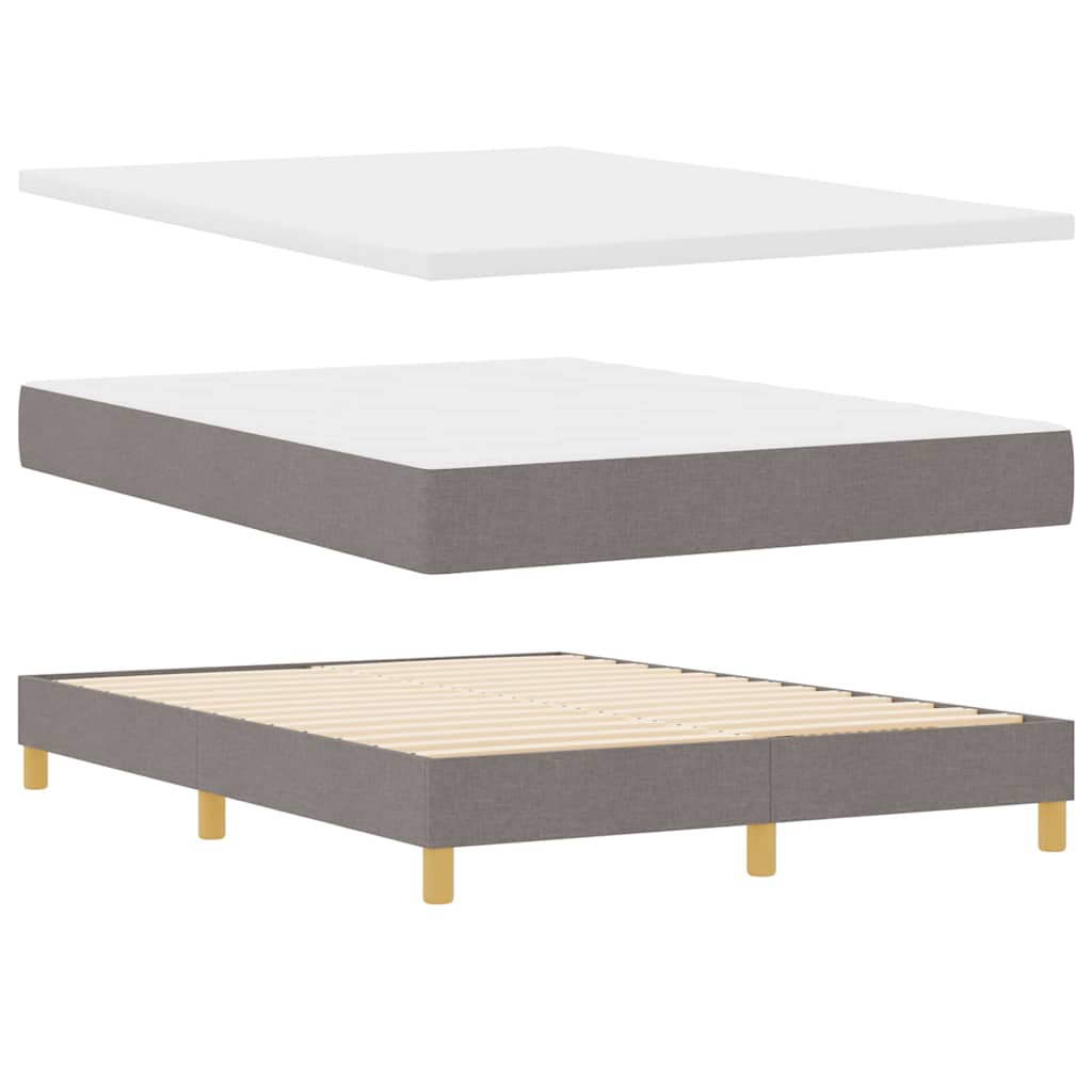 Boxspringbed met matras met hoofdeinde Taupe 160 x 200 cm Stof is nu te koop bij PeponiXL, paradijselijk wonen!