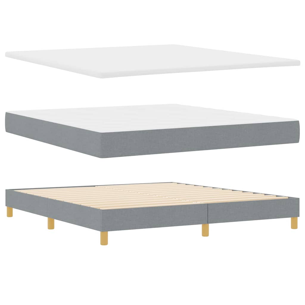 Boxspringbed met kussen Lichtgrijs 180 x 200 cm Stof