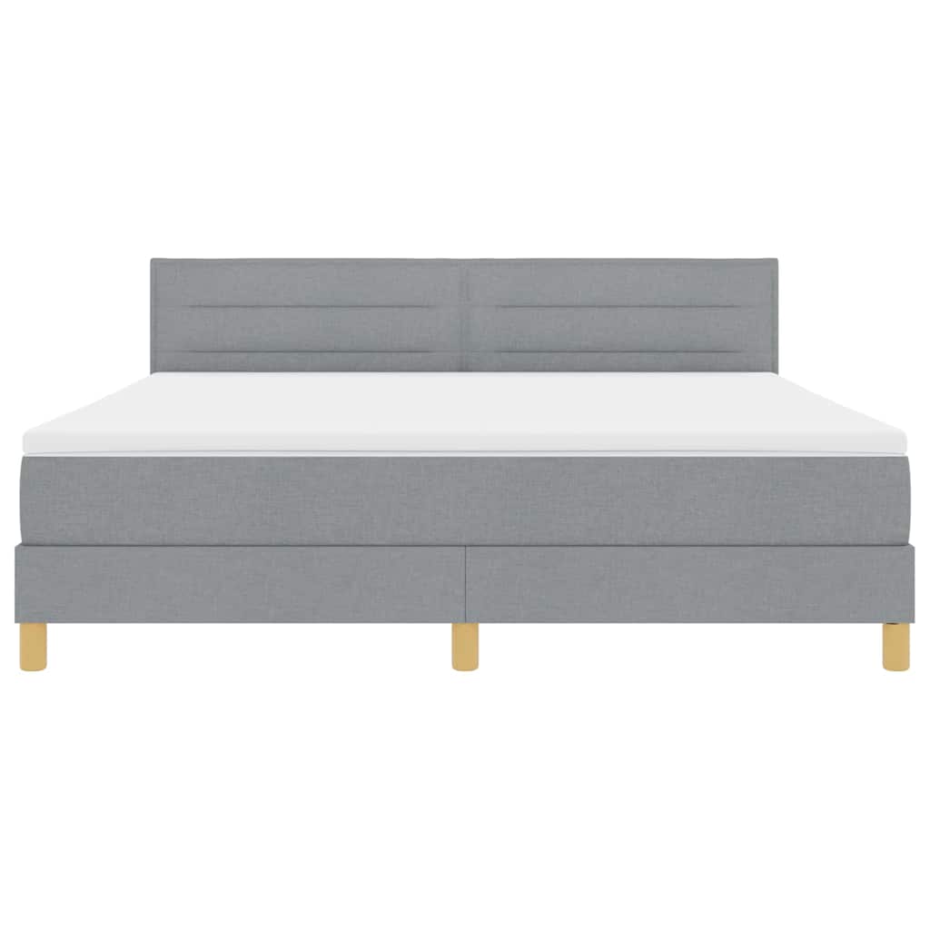 Boxspringbed met kussen Lichtgrijs 180 x 200 cm Stof