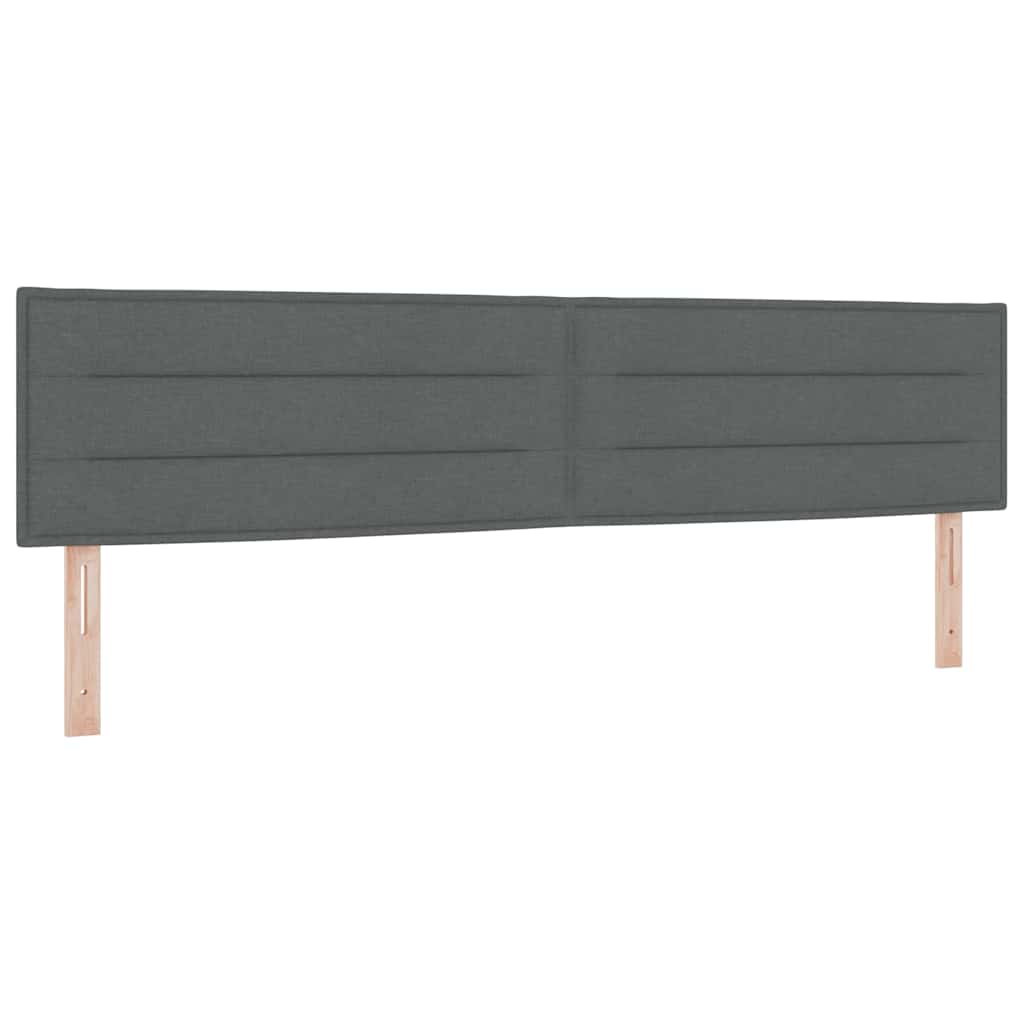 Boxspringbed met kussen Donkergrijs 200 x 200 cm Stof is nu te koop bij PeponiXL, paradijselijk wonen!