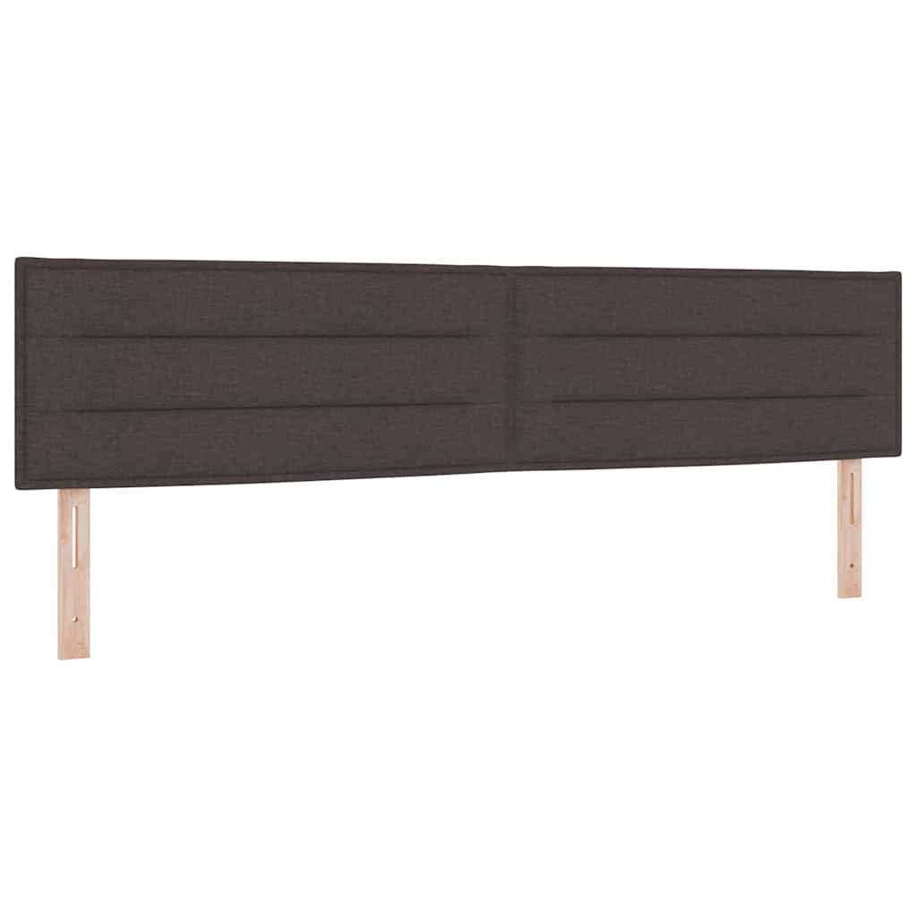 Boxspringbed met kussen Donkerbruin 200 x 200 cm Stof is nu te koop bij PeponiXL, paradijselijk wonen!