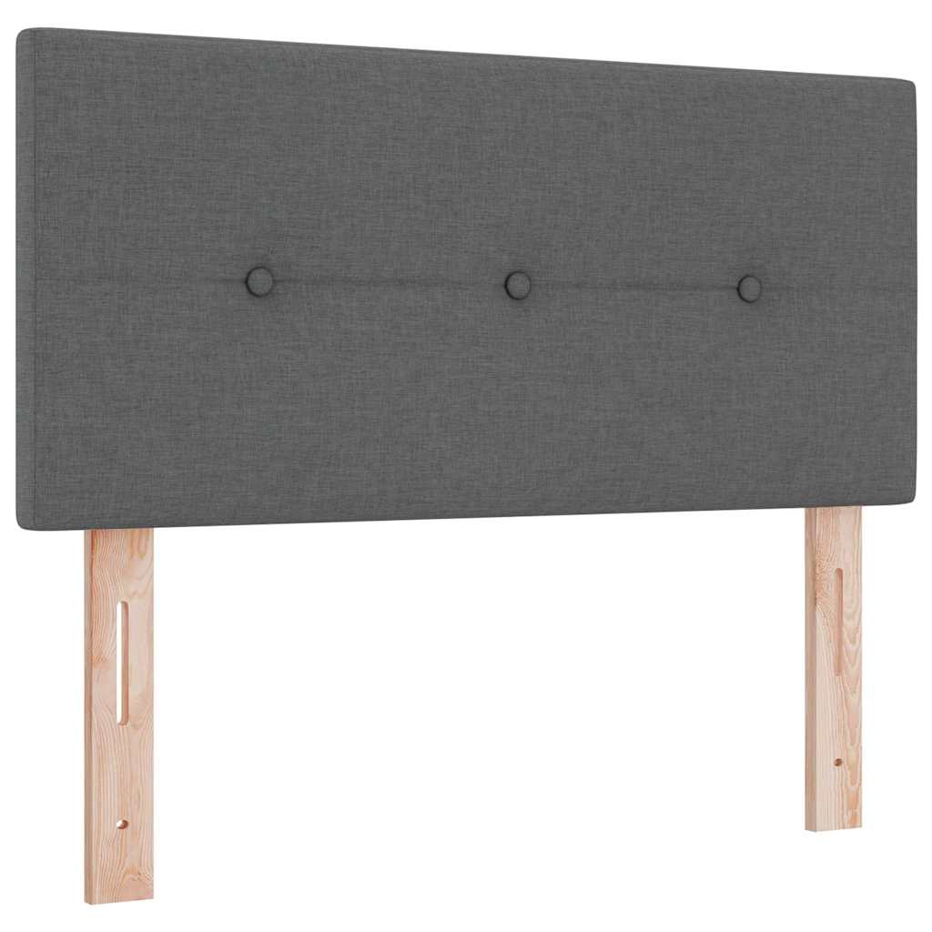 Boxspringbed met kussen Donkergrijs 90 x 200 cm Stof is nu te koop bij PeponiXL, paradijselijk wonen!