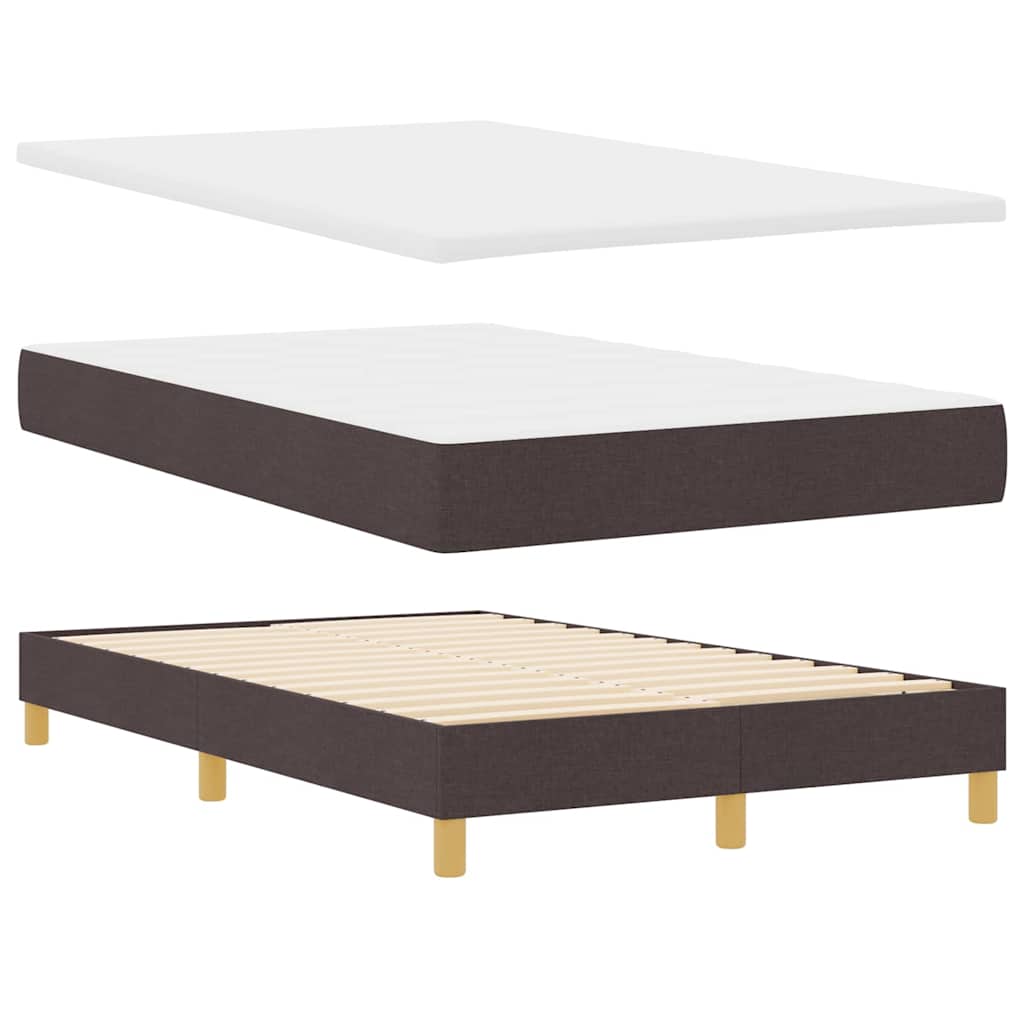 Boxspringbed met kussen Donkerbruin 120 x 190 cm Stof is nu te koop bij PeponiXL, paradijselijk wonen!