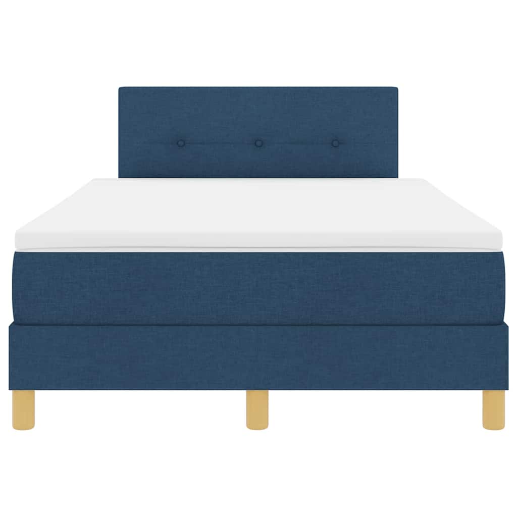 Boxspringbed met kussen met hoofdeinde Blauw 120 x 200 cm Stof is nu te koop bij PeponiXL, paradijselijk wonen!