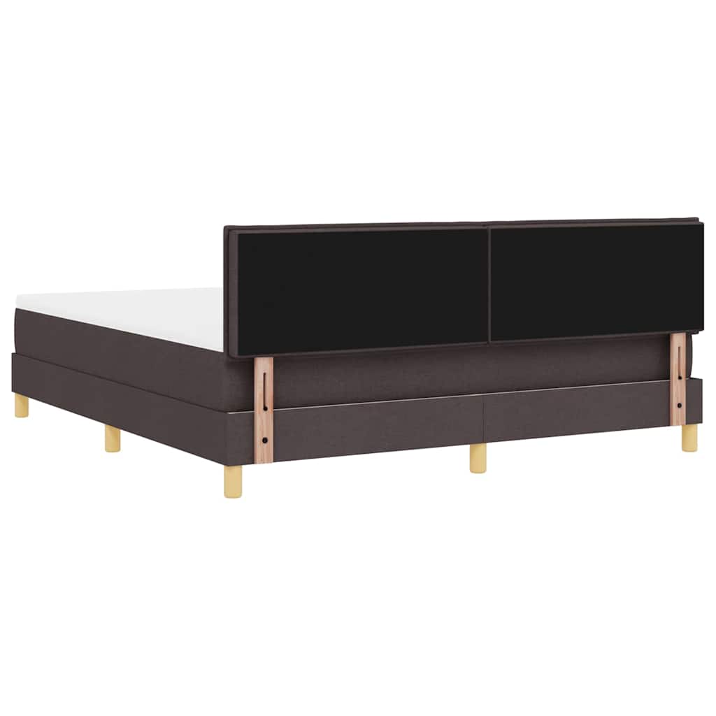 Boxspringbed met kussen Donkerbruin 180 x 200 cm Stof is nu te koop bij PeponiXL, paradijselijk wonen!