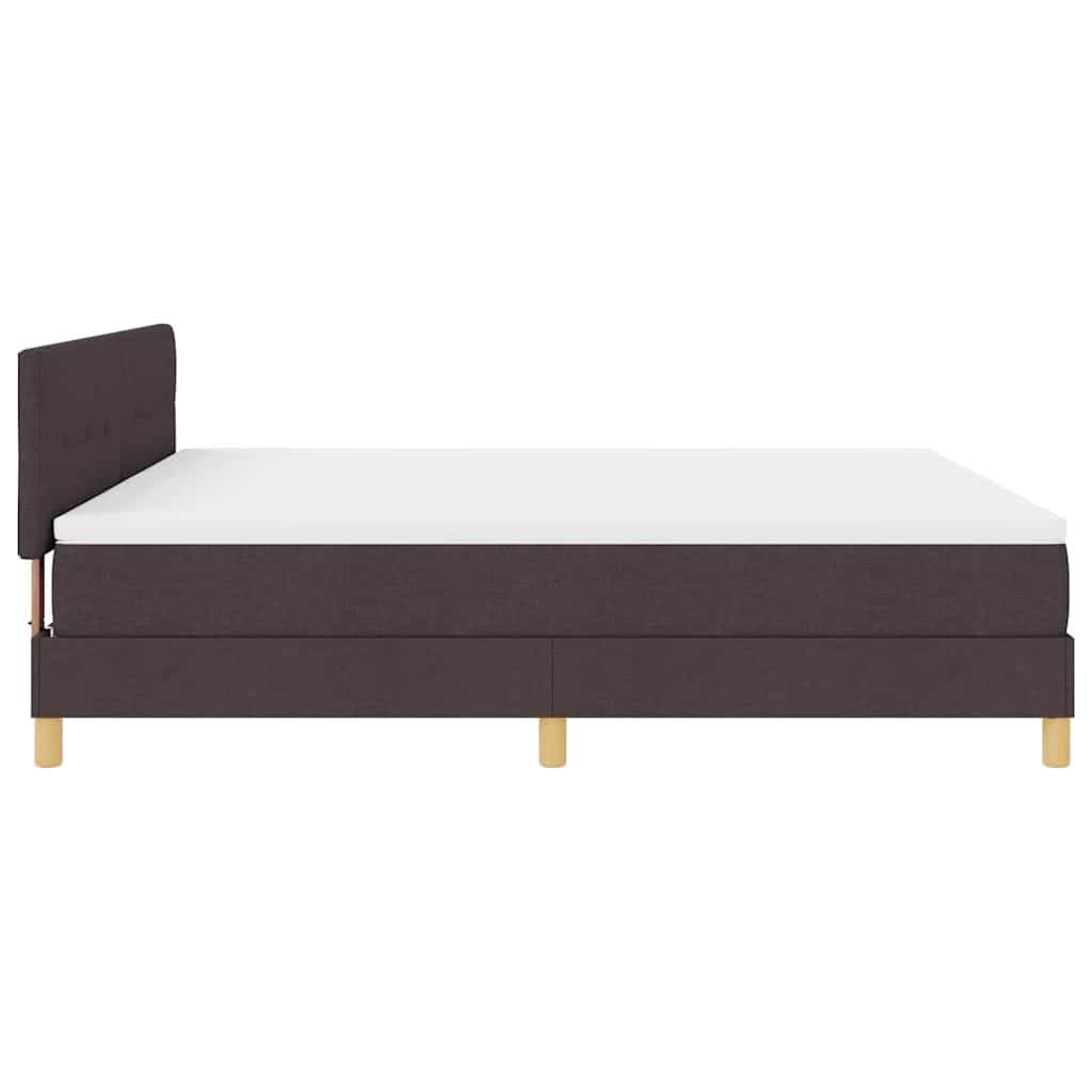 Boxspringbed met kussen Donkerbruin 180 x 200 cm Stof is nu te koop bij PeponiXL, paradijselijk wonen!