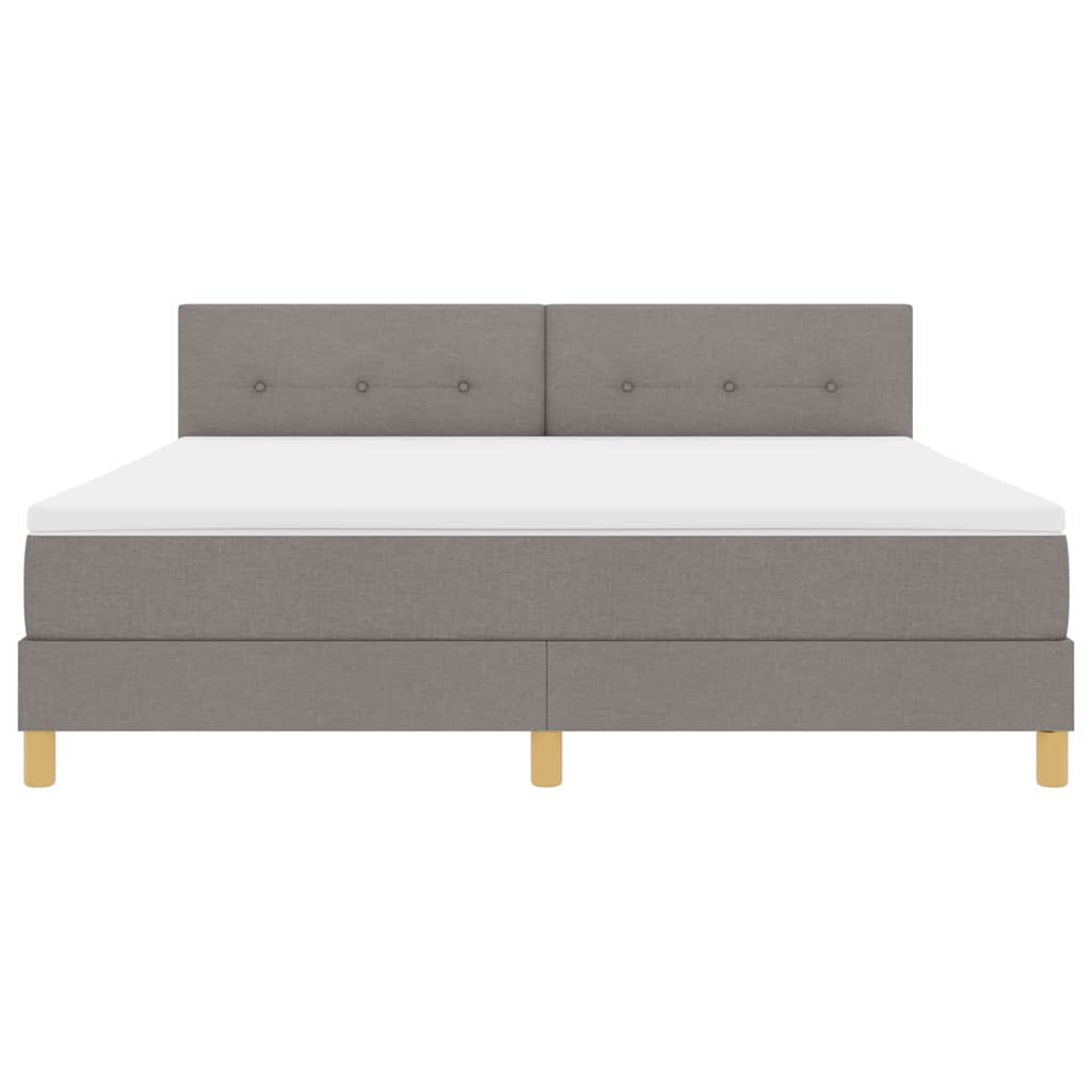 Boxspringbed met matras met hoofdeinde Taupe 180 x 200 cm Stof is nu te koop bij PeponiXL, paradijselijk wonen!