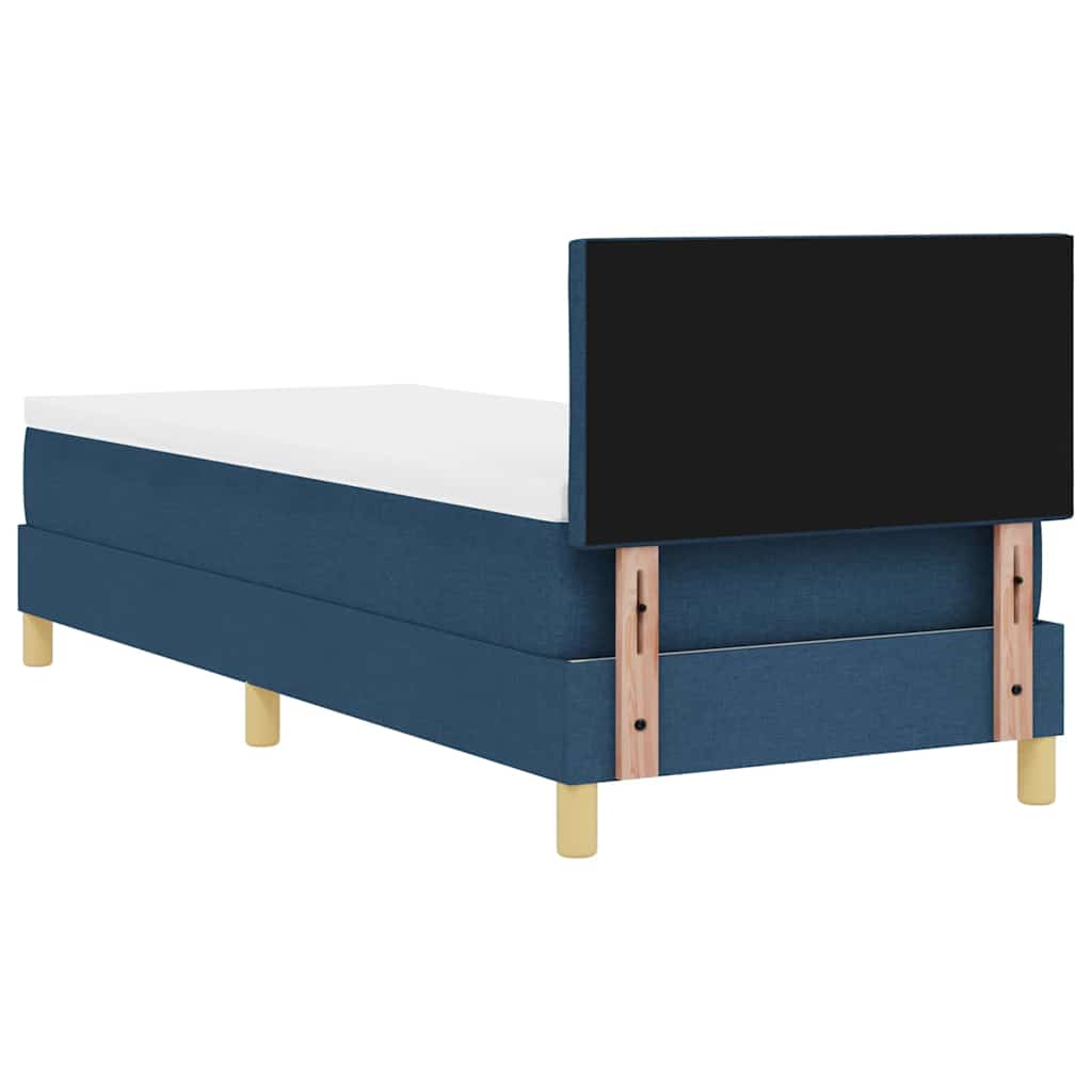 Boxspringbed met kussen met hoofdeinde Blauw 80 x 200 cm Stof is nu te koop bij PeponiXL, paradijselijk wonen!