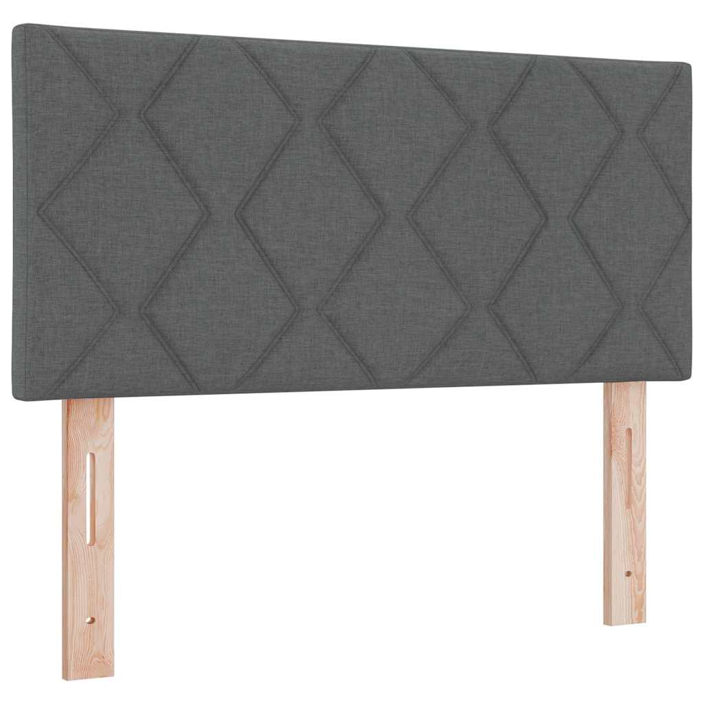 Boxspringbed met kussen Donkergrijs 90 x 190 cm Stof is nu te koop bij PeponiXL, paradijselijk wonen!