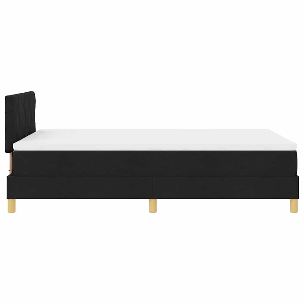 Boxspringbed met kussen met hoofdeinde Zwart 120 x 200 cm Stof is nu te koop bij PeponiXL, paradijselijk wonen!