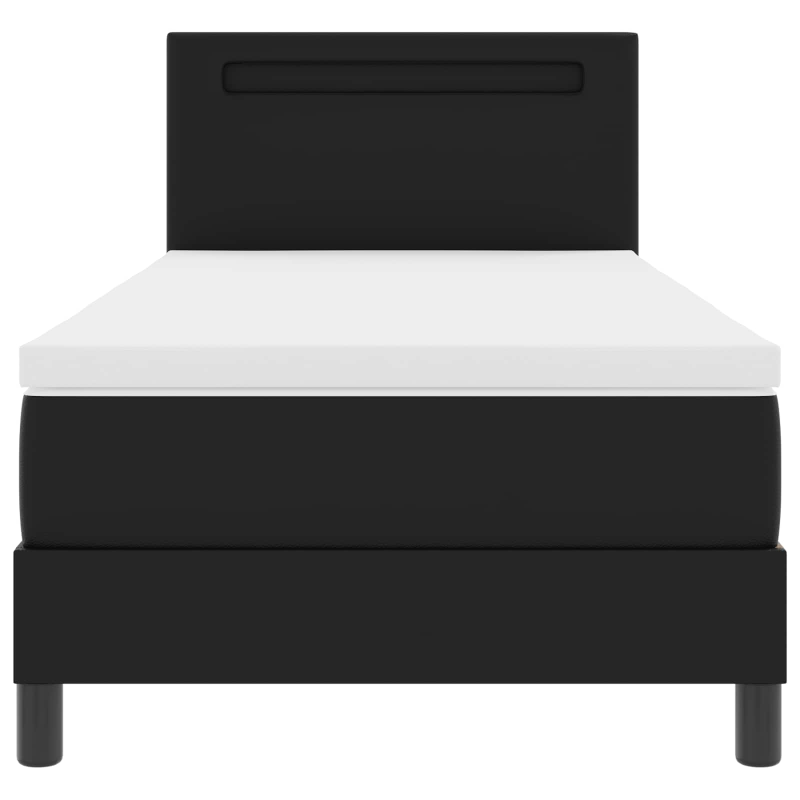 Boxspringbed met matras Zwart 90 x 190 cm Kunstleer is nu te koop bij PeponiXL, paradijselijk wonen!