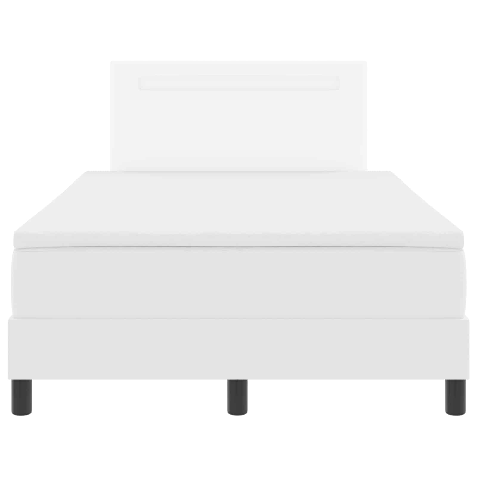 Boxspringbed met matras Wit 120 x 190 cm Kunstleer is nu te koop bij PeponiXL, paradijselijk wonen!