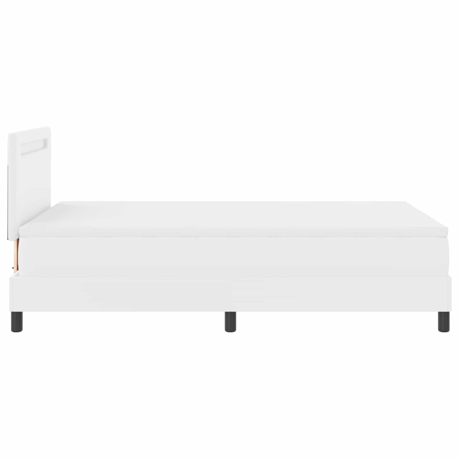 Boxspringbed met matras Wit 120 x 190 cm Kunstleer is nu te koop bij PeponiXL, paradijselijk wonen!