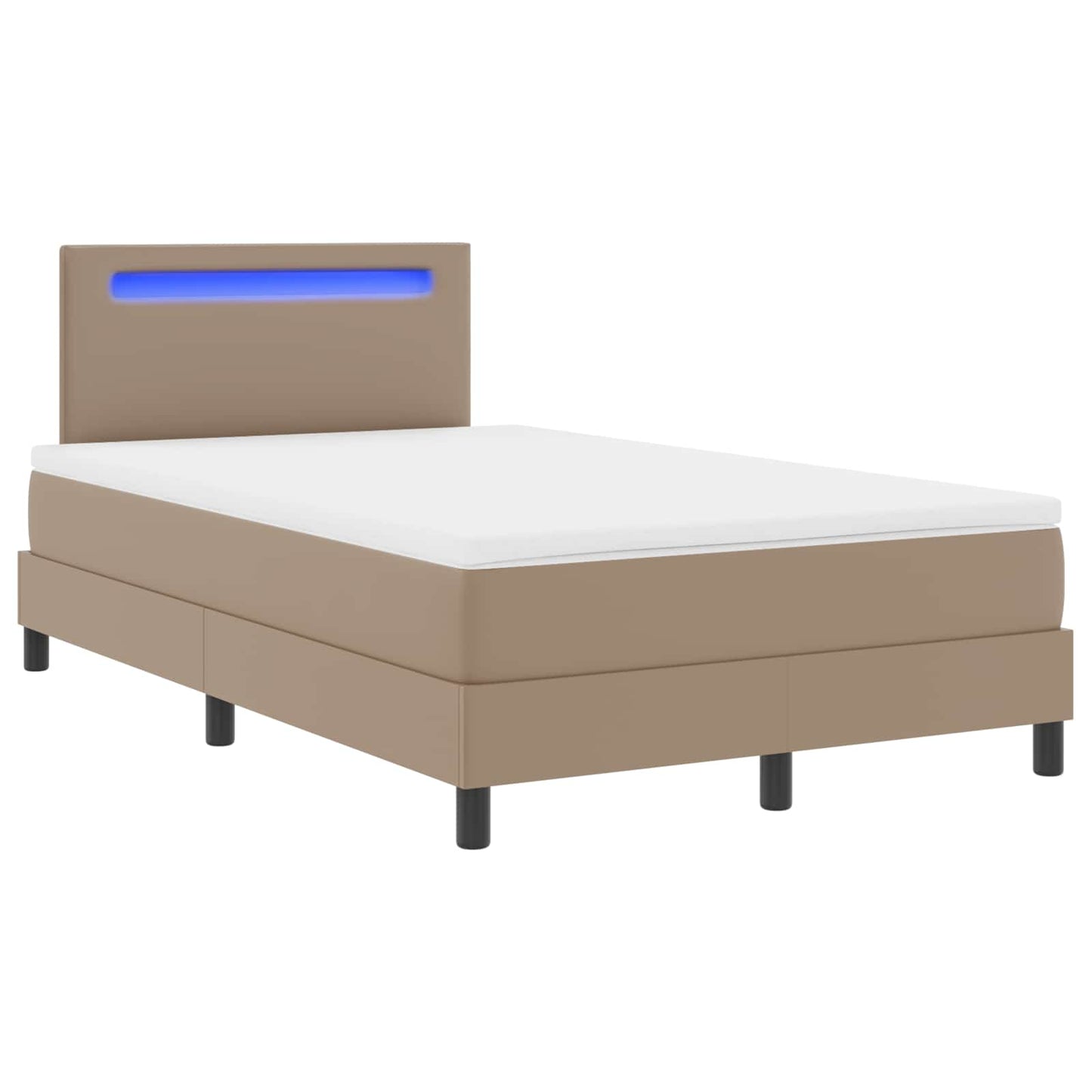 Boxspringbed met matras Cappuccino 120 x 190 cm Kunstleer is nu te koop bij PeponiXL, paradijselijk wonen!