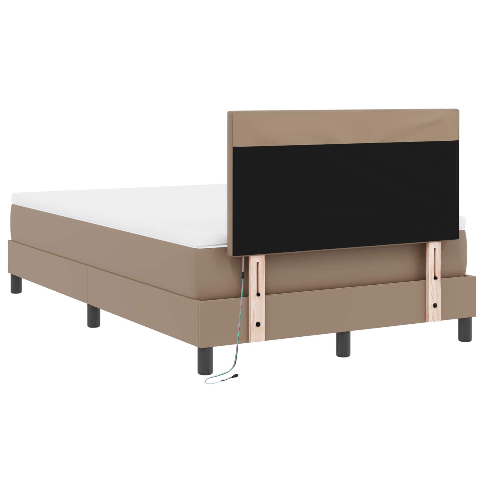 Boxspringbed met matras Cappuccino 120 x 190 cm Kunstleer is nu te koop bij PeponiXL, paradijselijk wonen!