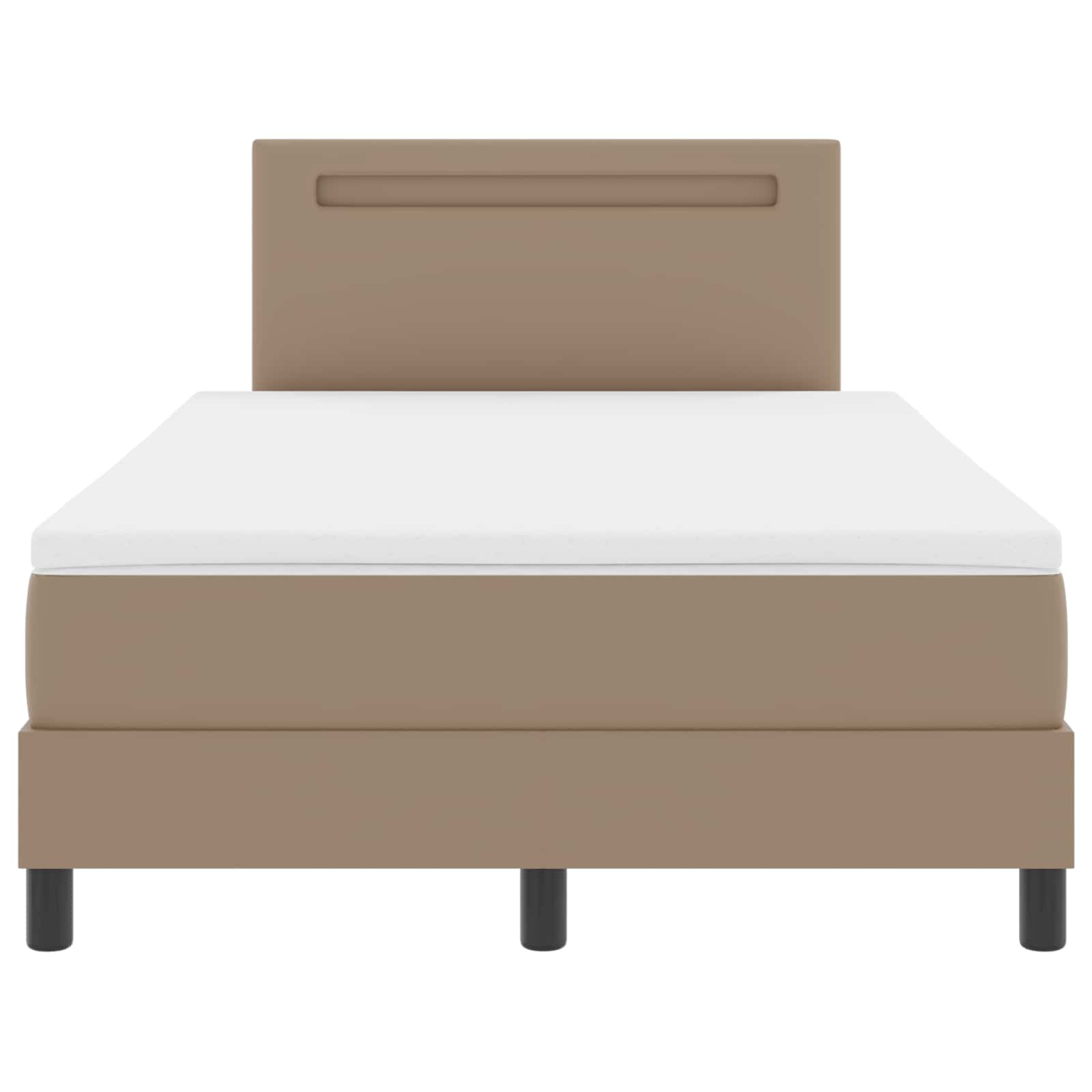 Boxspringbed met matras Cappuccino 120 x 190 cm Kunstleer is nu te koop bij PeponiXL, paradijselijk wonen!