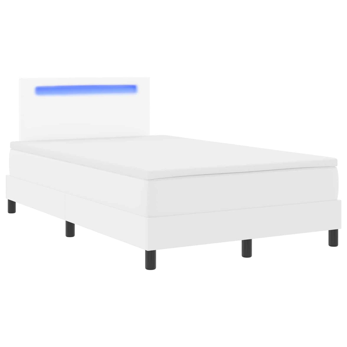 Boxspringbed met matras Wit 120 x 200 cm Kunstleer is nu te koop bij PeponiXL, paradijselijk wonen!