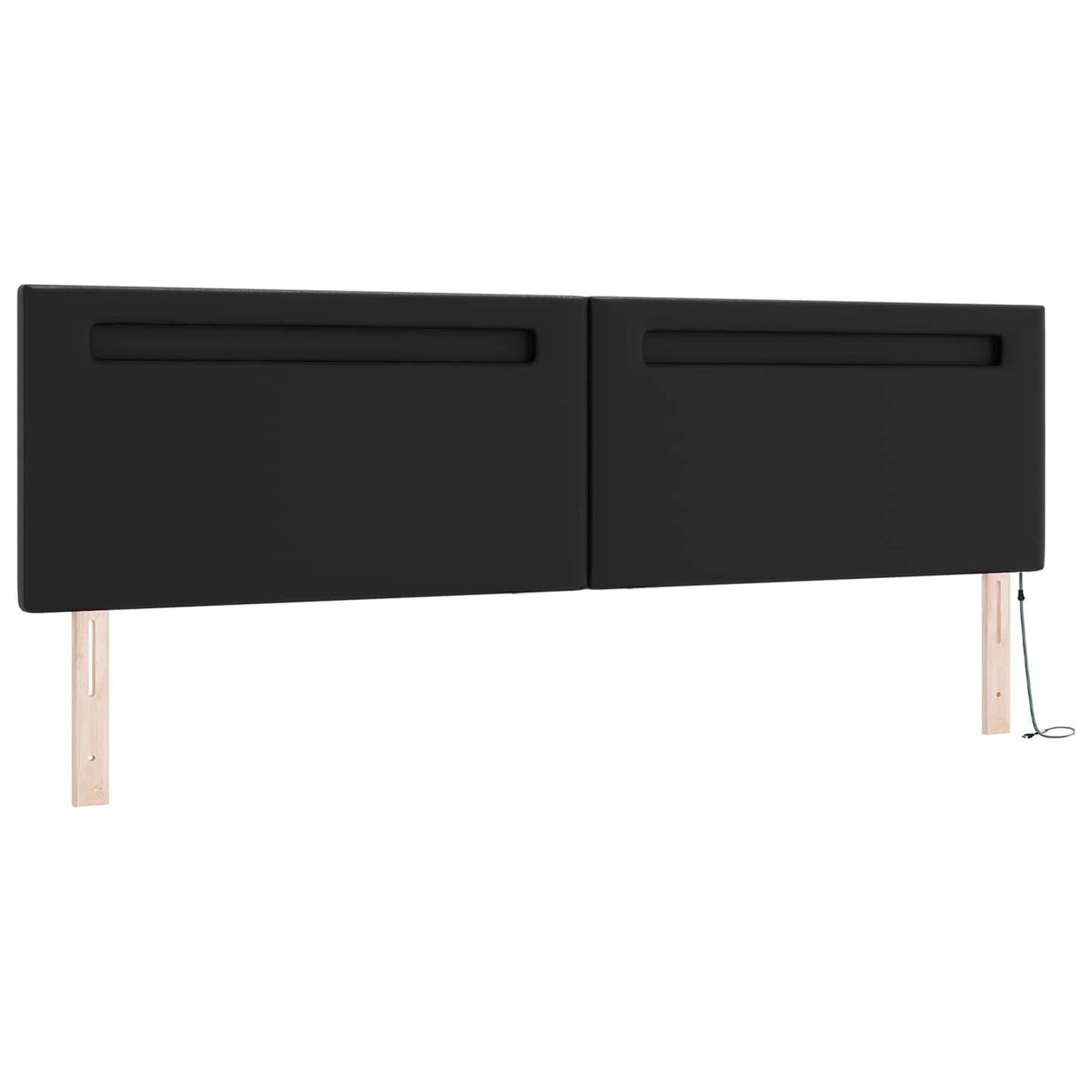 Boxspringbed met matras met LED Zwart 200 x 200 cm Kunstleer is nu te koop bij PeponiXL, paradijselijk wonen!