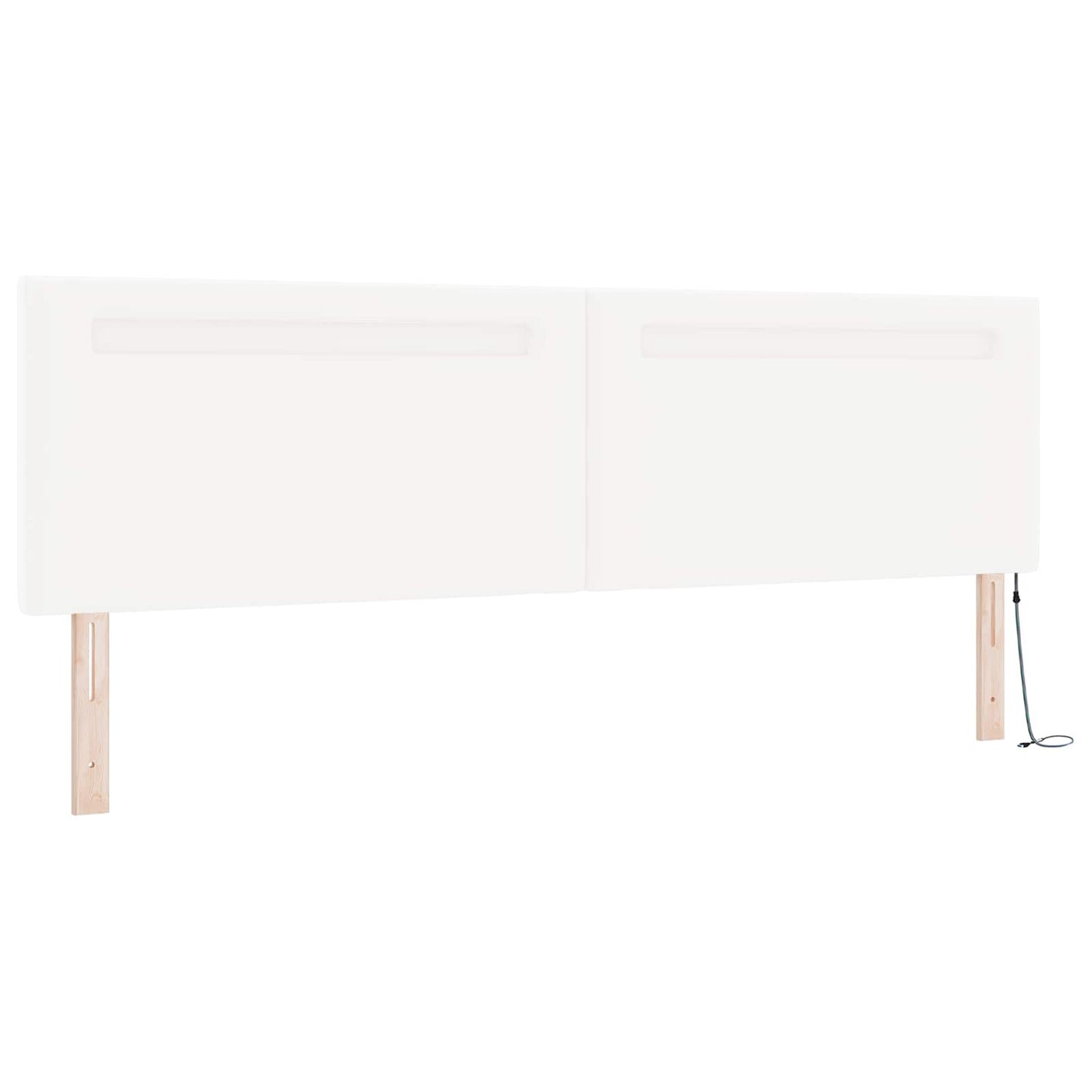 Boxspringbed met matras met LED Wit 200 x 200 cm Kunstleer is nu te koop bij PeponiXL, paradijselijk wonen!