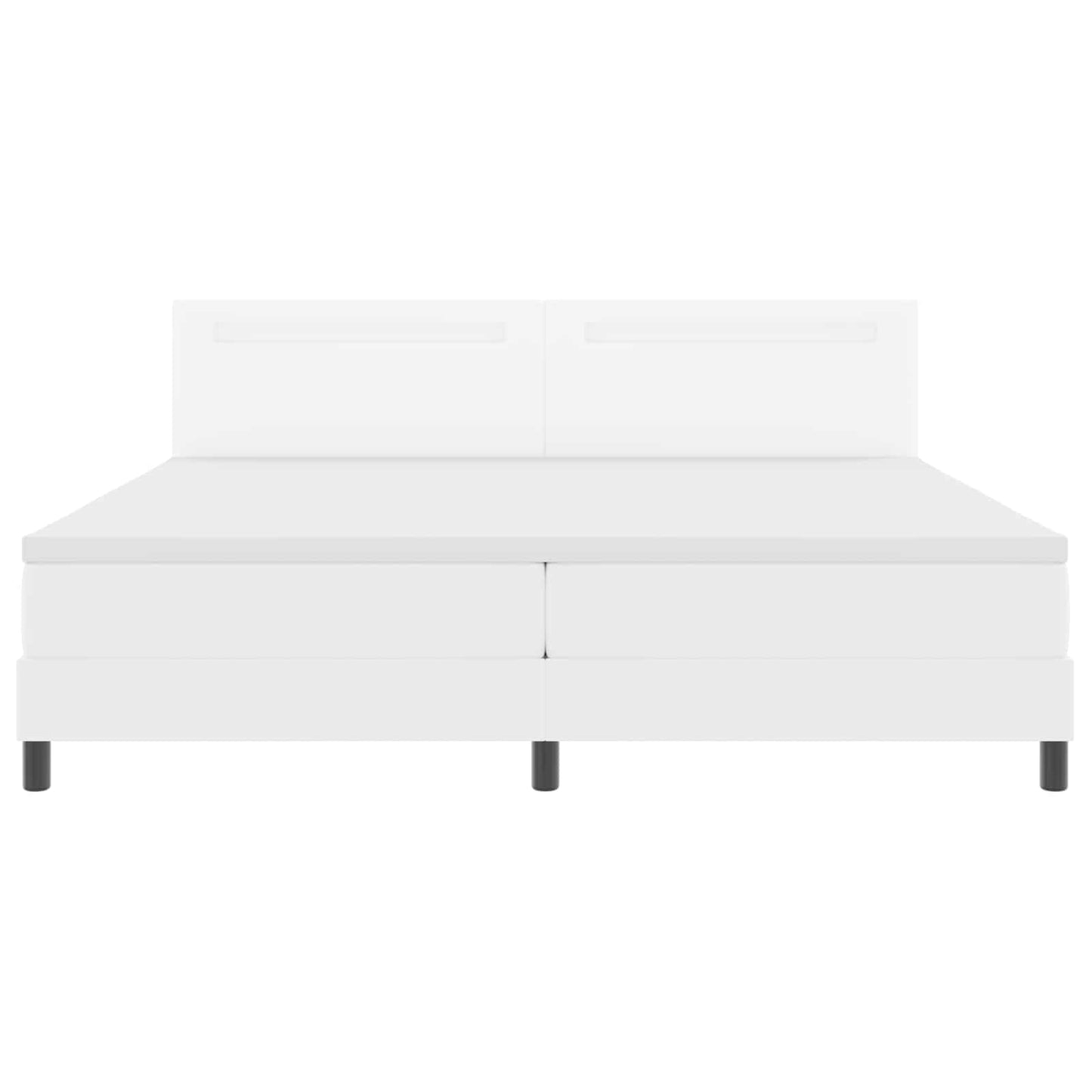Boxspringbed met matras met LED Wit 200 x 200 cm Kunstleer is nu te koop bij PeponiXL, paradijselijk wonen!