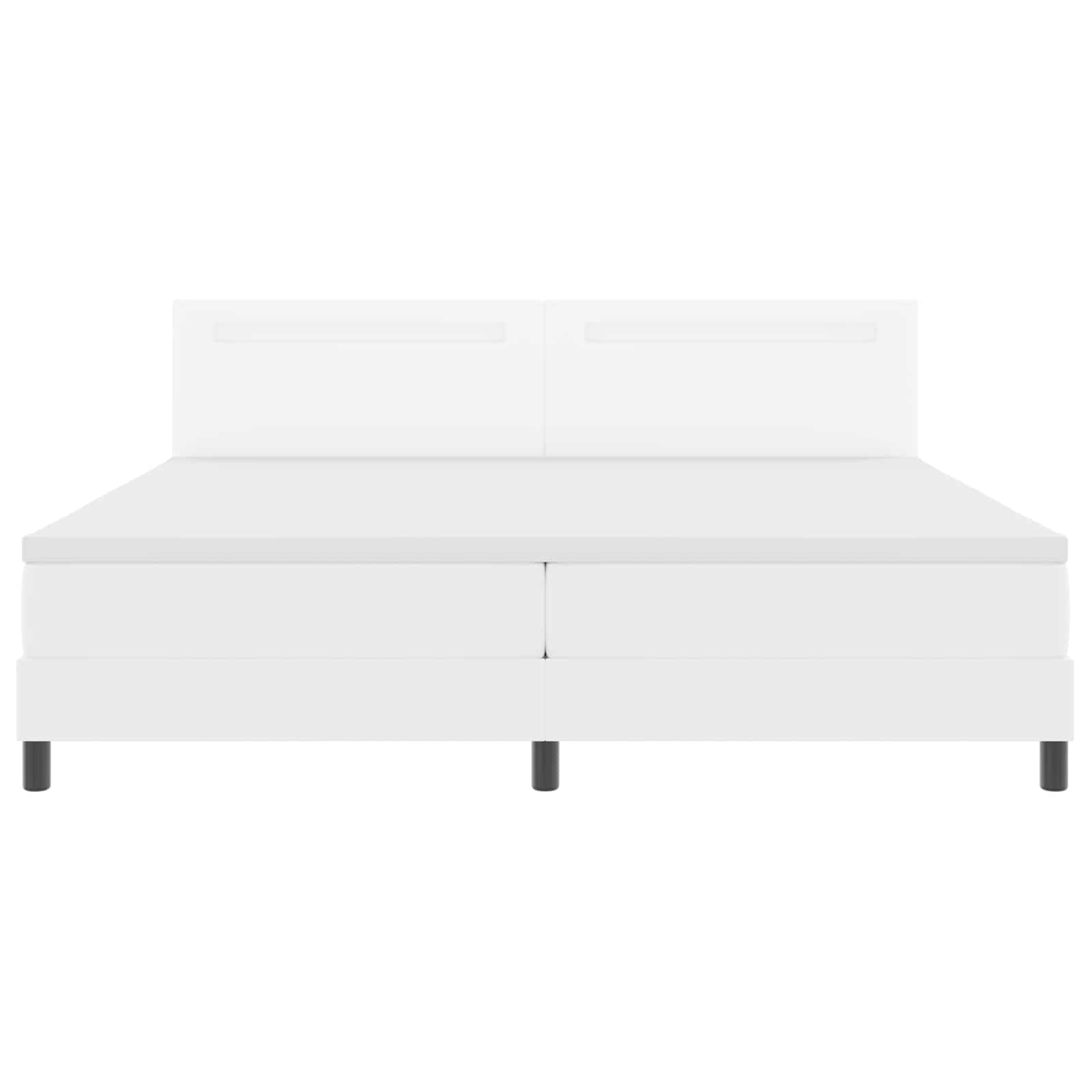 Boxspringbed met matras met LED Wit 200 x 200 cm Kunstleer is nu te koop bij PeponiXL, paradijselijk wonen!
