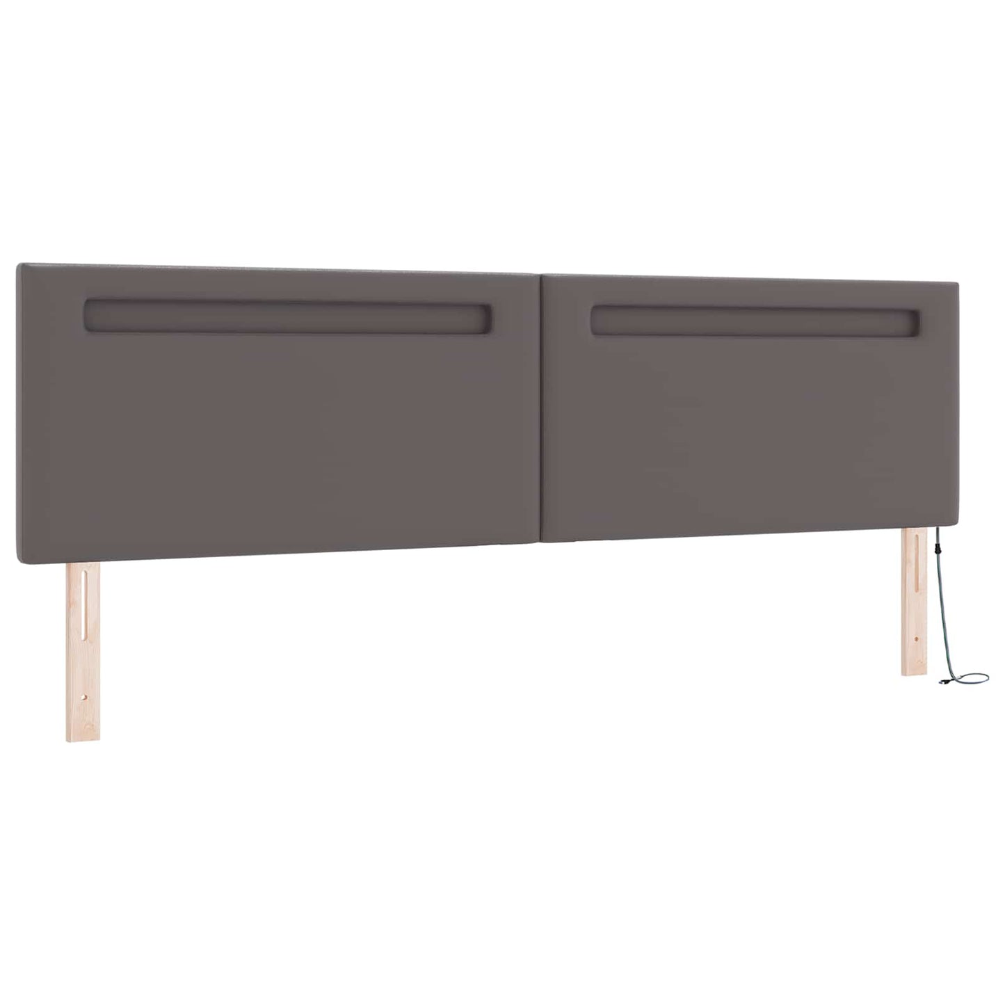 Boxspringbed met matras Grijs 200 x 200 cm Kunstleer is nu te koop bij PeponiXL, paradijselijk wonen!