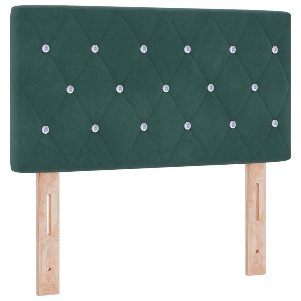 Boxspringbed met matras Donkergroen 80 x 200 cm Fluweel is nu te koop bij PeponiXL, paradijselijk wonen!