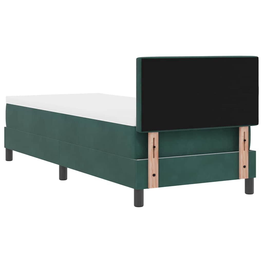 Boxspringbed met matras Donkergroen 80 x 200 cm Fluweel is nu te koop bij PeponiXL, paradijselijk wonen!