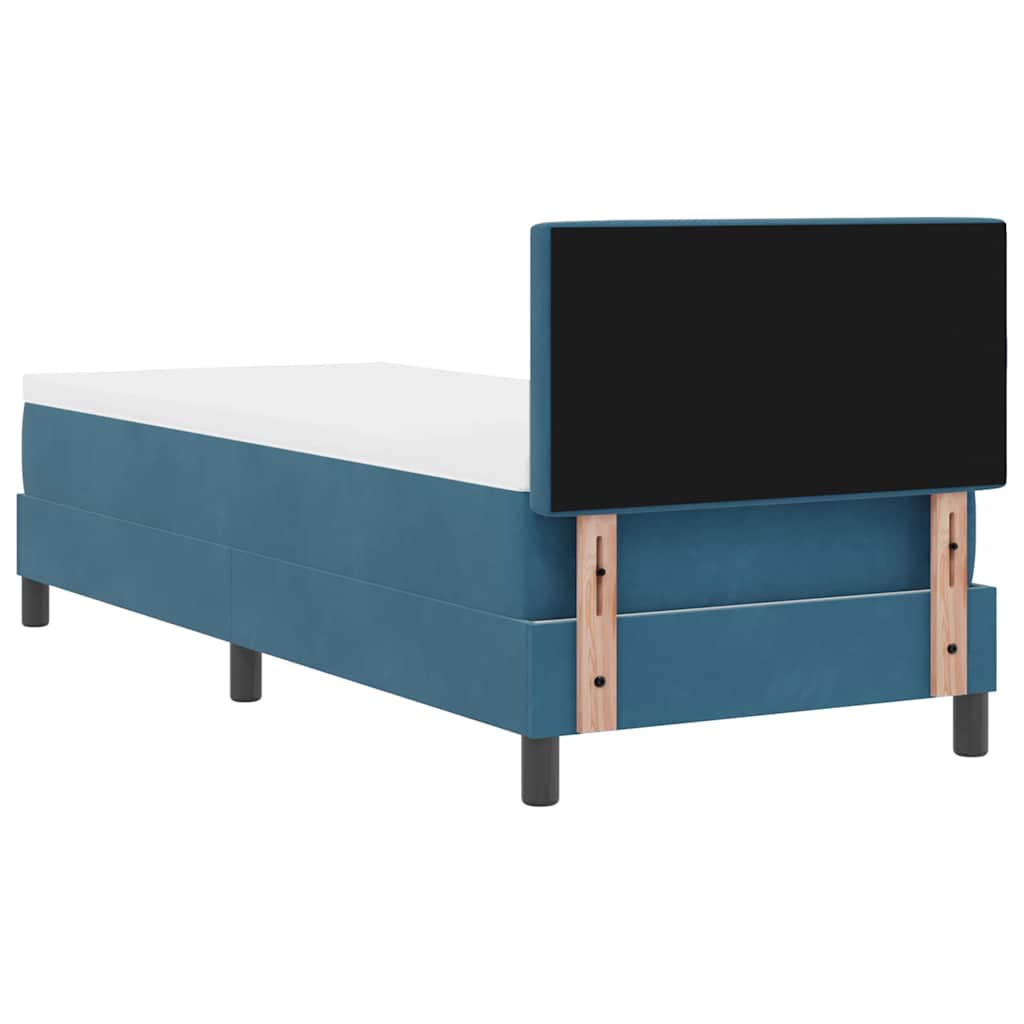 Boxspringbed met matras Donkerblauw 80 x 200 cm Fluweel is nu te koop bij PeponiXL, paradijselijk wonen!