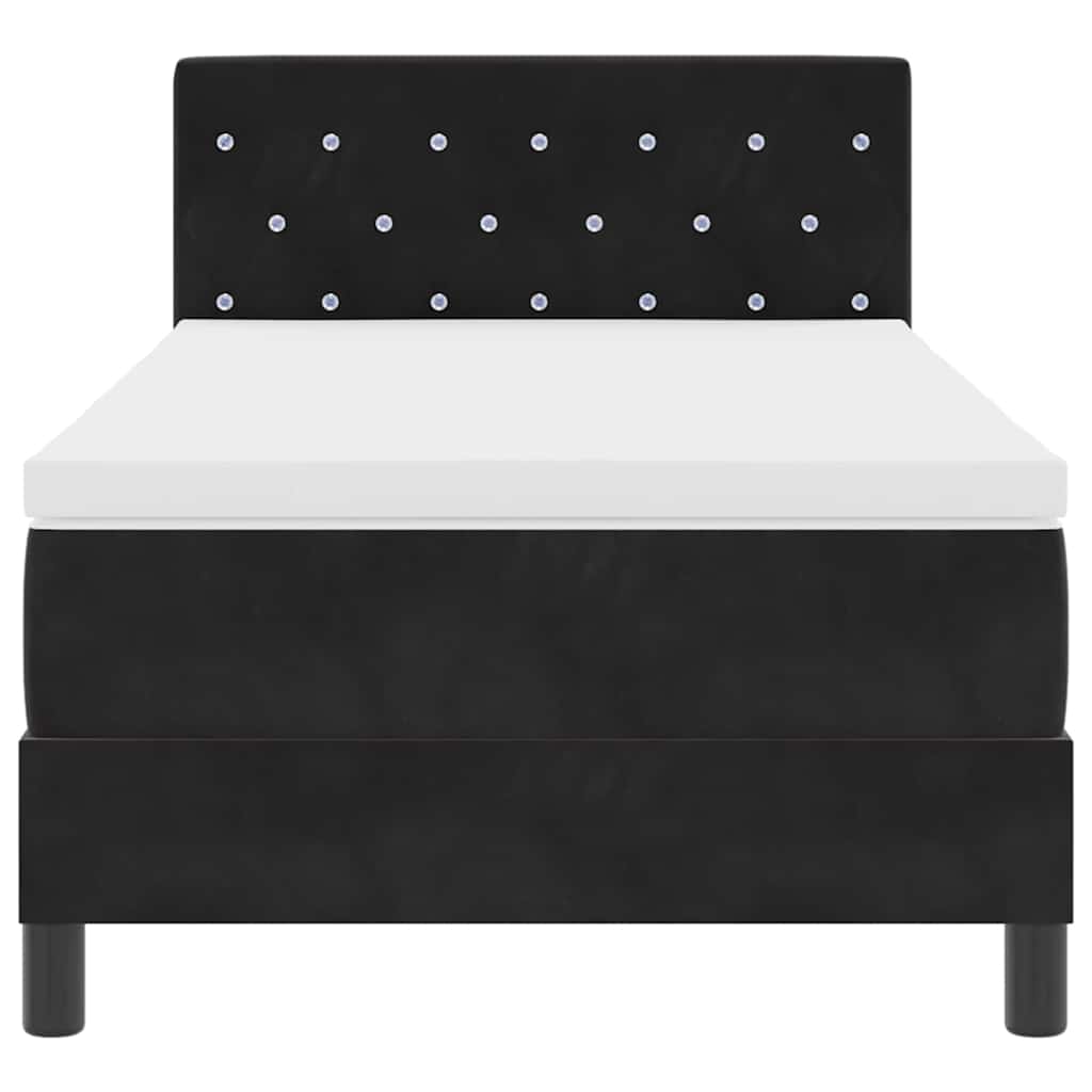 Boxspringbed met matras Zwart 100 x 200 cm Fluweel is nu te koop bij PeponiXL, paradijselijk wonen!